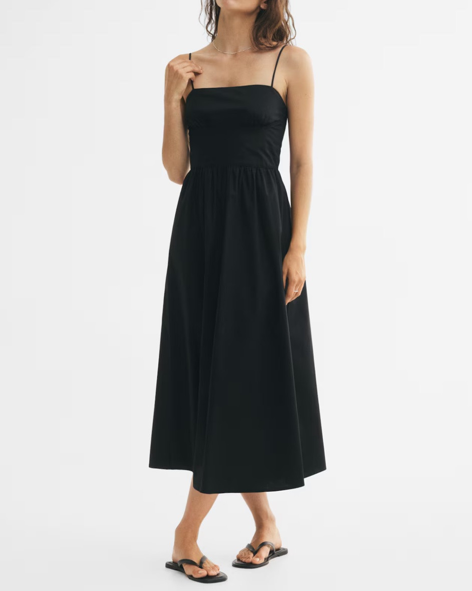 Black floral smocked back midi dress

#LTKSeasonal