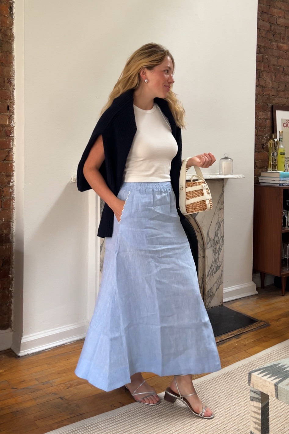 Alice Walk pieces are SO beautiful and timeless! This linen midi skirt with the scalloped pocket is just perfection!! Comes in four colors, size up if in between

#LTKSeasonal