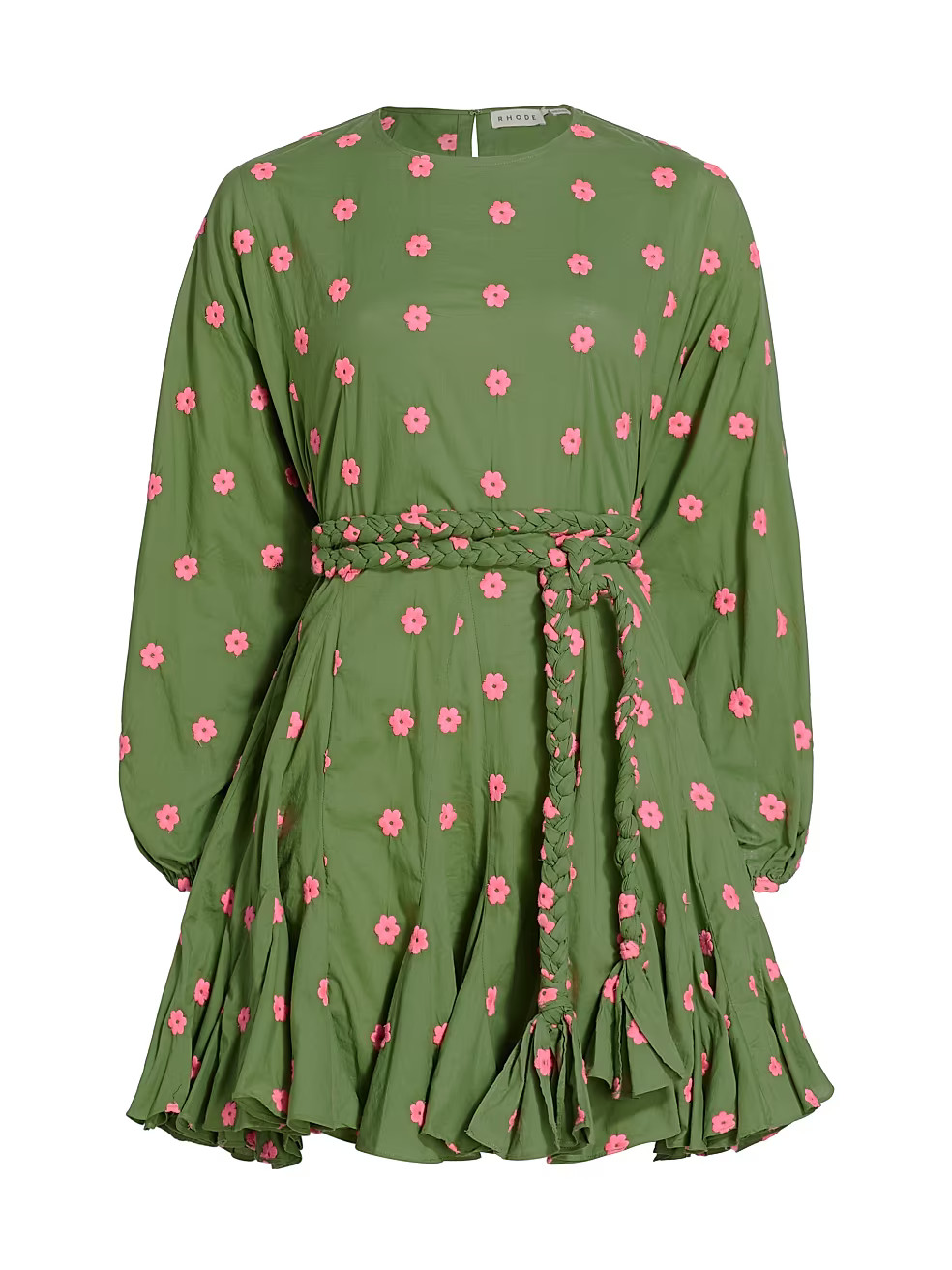 RHODE Ella Embroidered Minidress | Saks Fifth Avenue