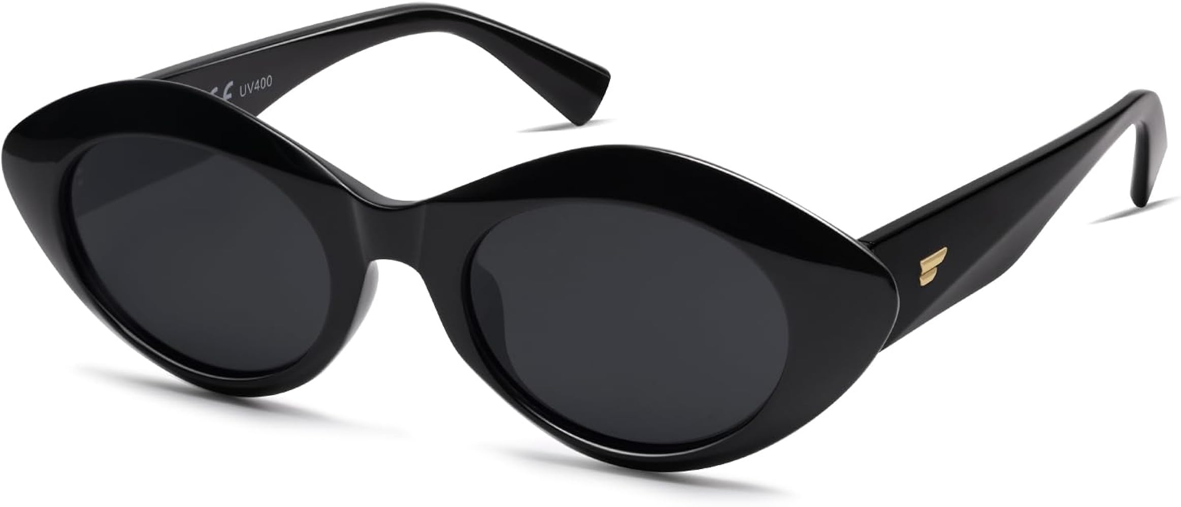 VANLINKER Polarized Trendy Thick Oval Round Sunglasses for Women Retro Shades VL9825 | Amazon (US)