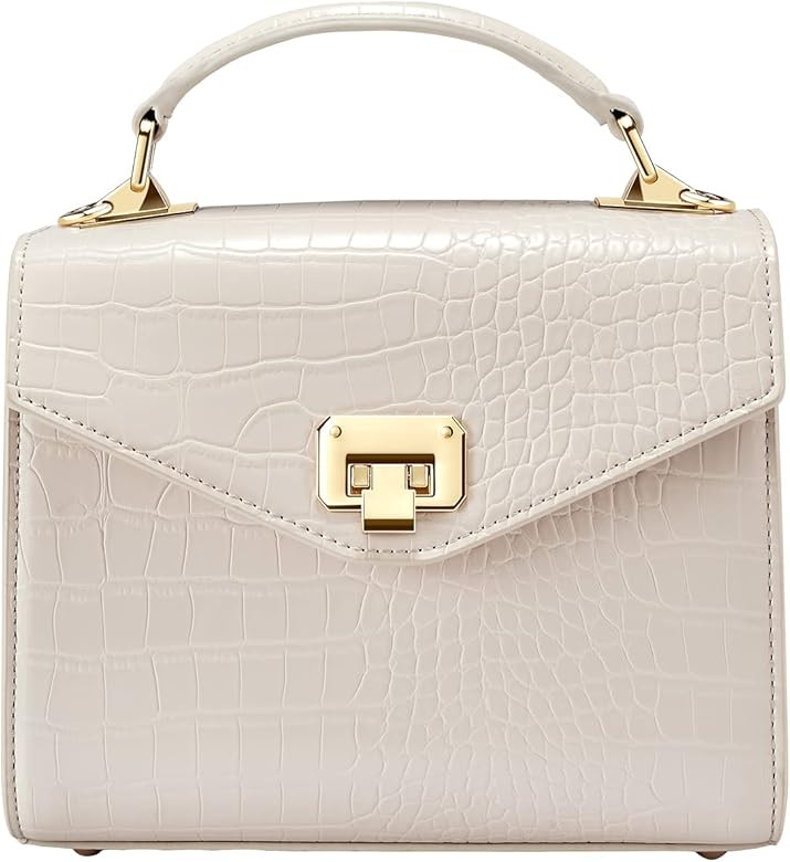 VICTORIA HYDE Crossbody Bag For Women Vegan Genuine Leather Handbags Briefcase With Small and Squ... | Amazon (US)