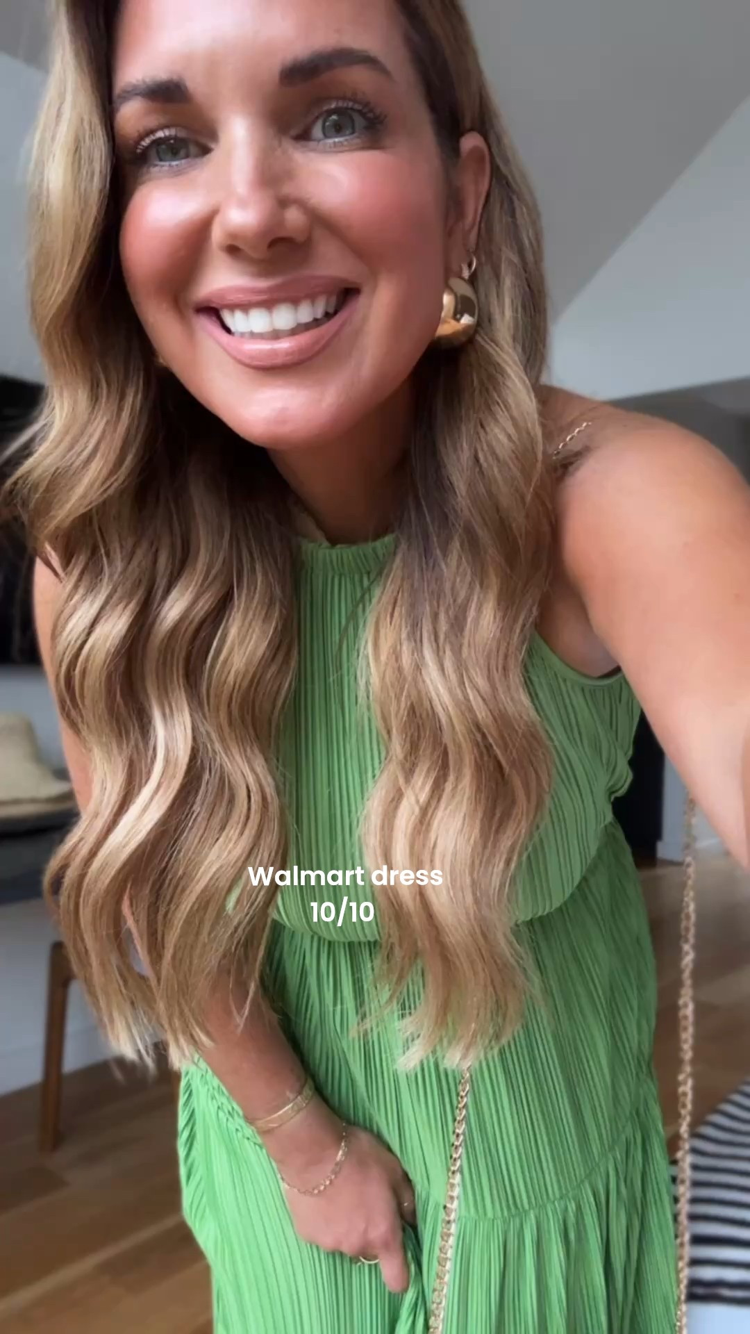 Walmart dress gets a 10/10!!!!!! 
Love this color for summer!!
Such a perfect dress to dress up or dress down with flats. Comes in other colors too. Wearing size small. 

#LTKPetite #LTKStyleTip #LTKFindsUnder50