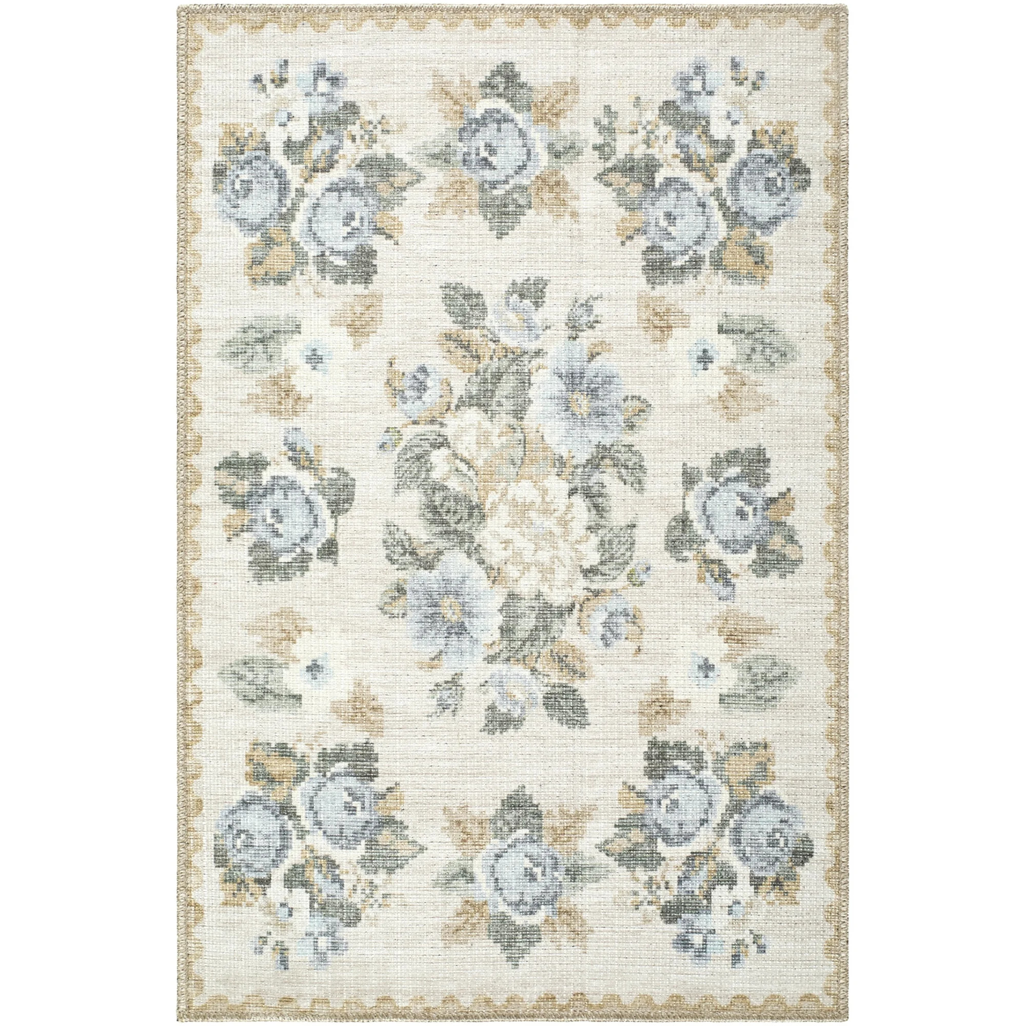 My Texas House Back to Campus Sage 2'7" x 4' Washable Area Rug | Walmart (US)
