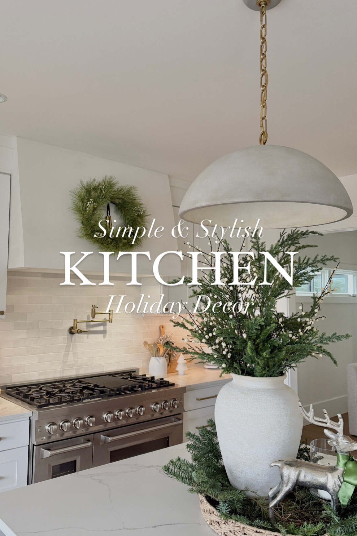 Simple & Stylish Kitchen Holiday Decor! 🎅🏼🤍

Decorating your kitchen for the holiday season doesn’t have to be difficult! The most important thing is ensuring our space remains fully functional — but of course, with some festive flair! A wreath on your oven’s hood is just an added bonus 😉 holiday decor, kitchen decor, holiday kitchen, christmas kitchen, how to decorate your kitchen, holiday season #kitcheninspo #holidaykitchen #festivekitchen #holidaydecor 

#LTKHoliday #LTKSeasonal #LTKHome