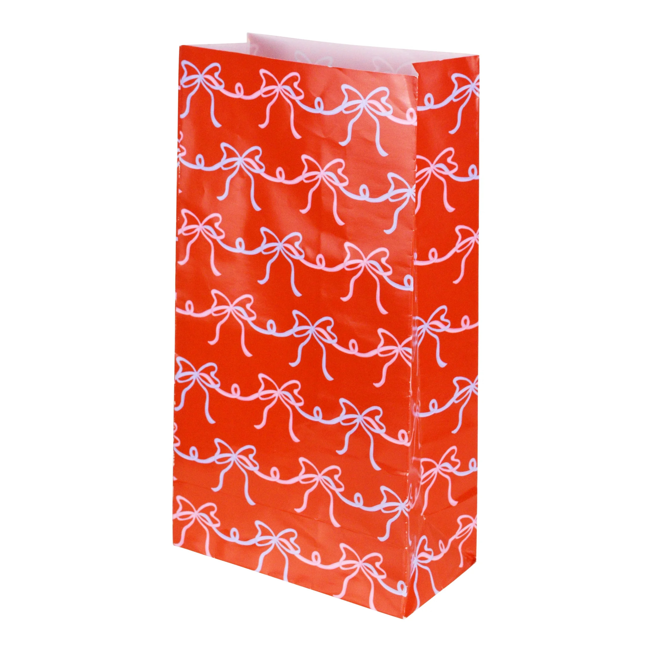 Christmas Bows Paper Treat Sack, Multicolor, 6" x 11.25" x 3.25", by Holiday Time | Walmart (US)