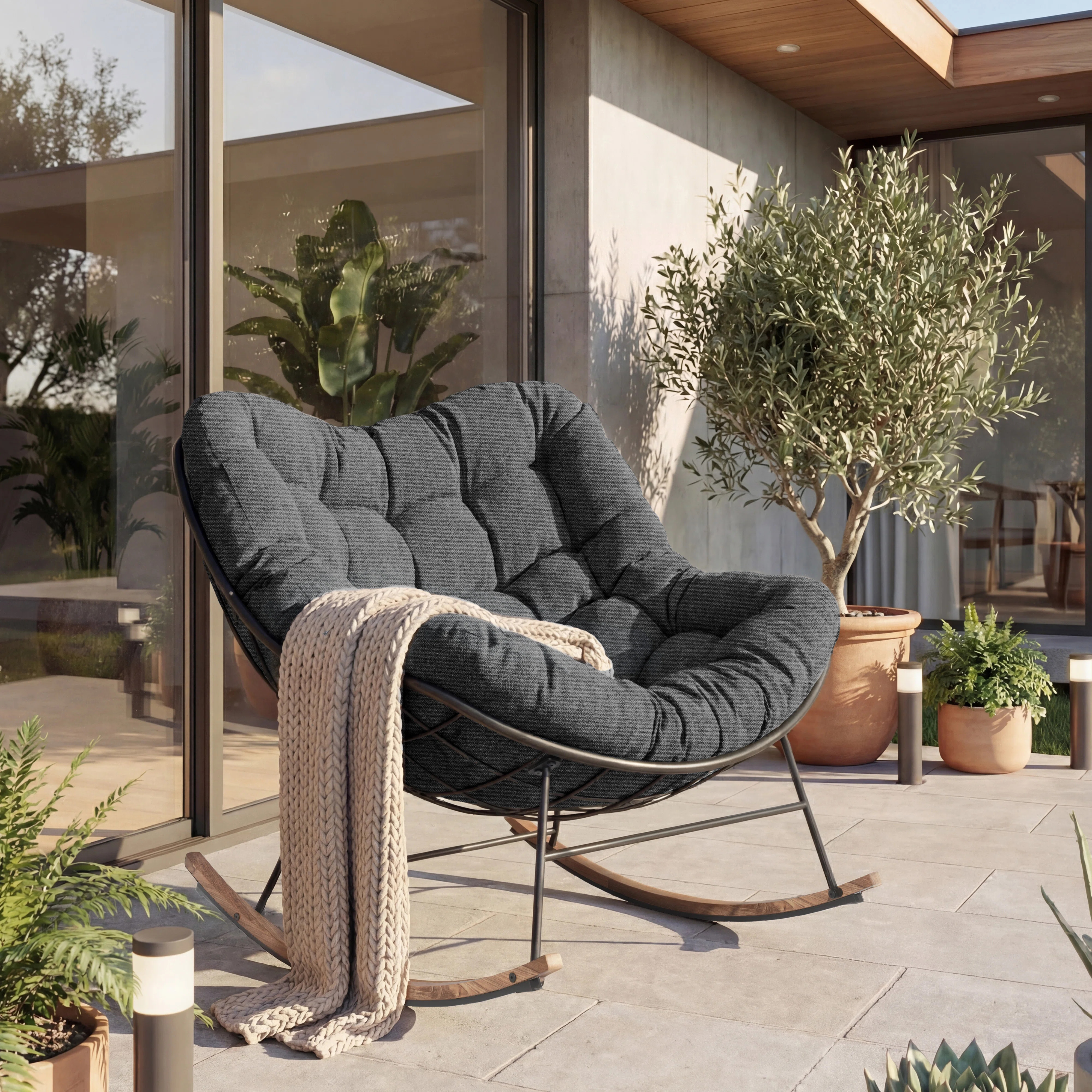 Gifty Powder Coated Steel Outdoor Chair | Wayfair North America