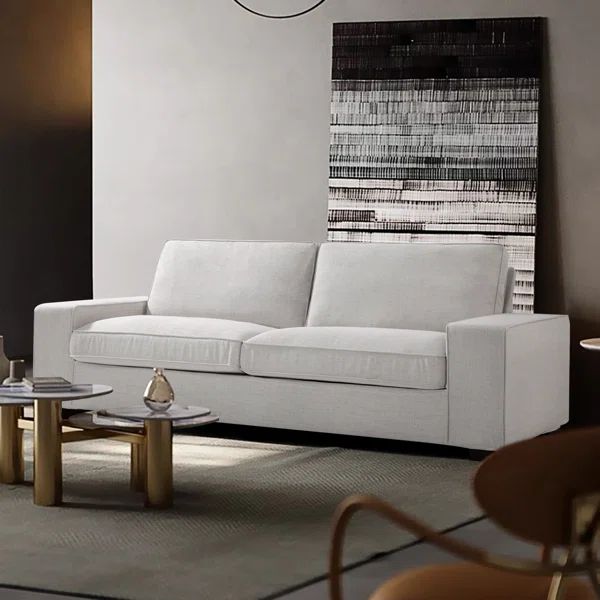 88" Luxury Modern Sofa For Living Room, Fabric Couch With Solid Wood Frame, Removable Sofa Cushio... | Wayfair North America