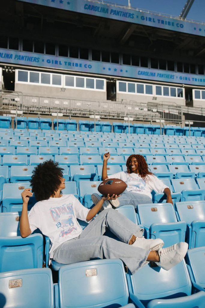 Carolina Panthers x Girl Tribe Co. Carolina 1995 Cropped Tee | Girl Tribe Co.