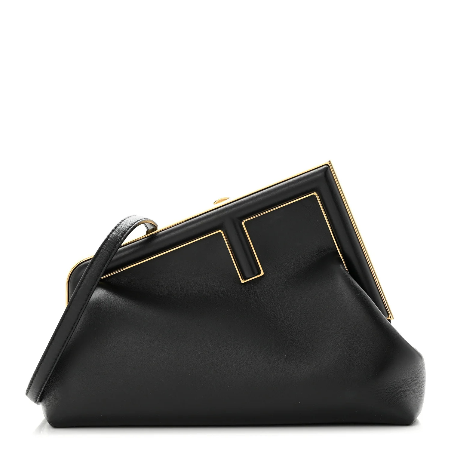 Shiny Nappa Small Fendi First Black | FASHIONPHILE (US)