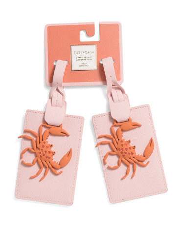 2pk Luggage Tags With Crab Charms | TJ Maxx
