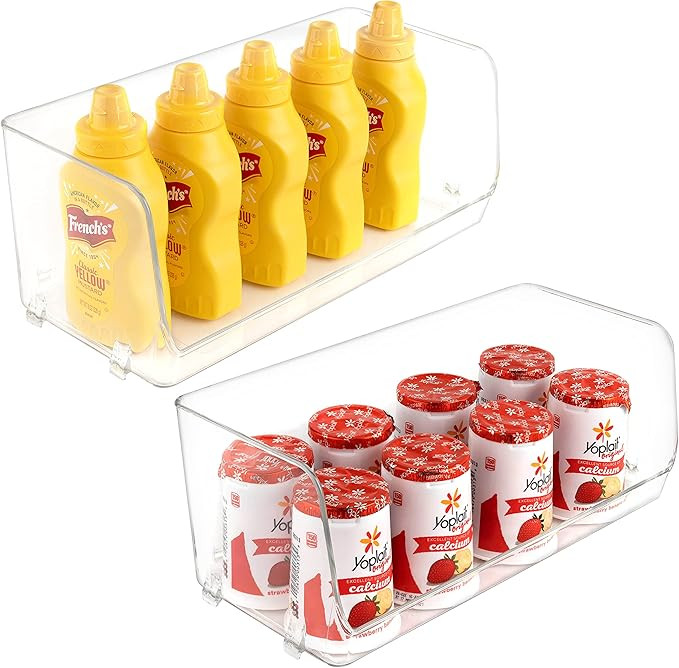 Stackable Clear Storage Bins | Fridge & Pantry Organization and Storage | Kitchen Pantry Organize... | Amazon (US)