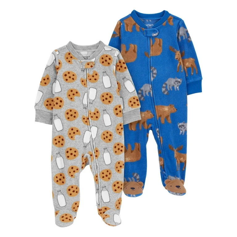 Carter's Child of Mine Baby Boy Sleep N Play, 2-Pack, One-Piece, Sizes Preemie-6/9 Months - Walma... | Walmart (US)