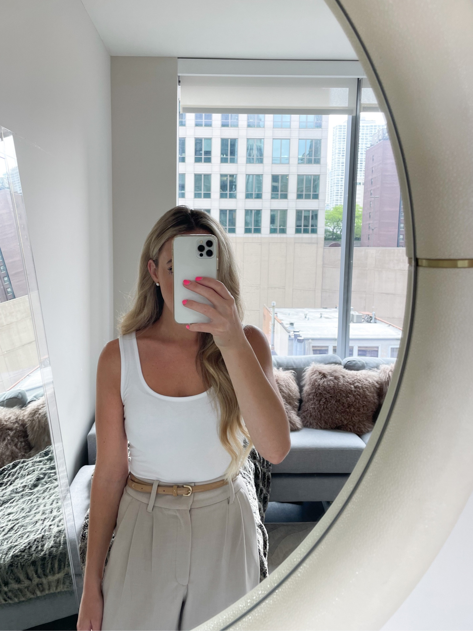 petite workwear outfits
Abercrombie trousers
Neutral outfit
Simple studs for office
Diamond earrings
Cubic zirconia 
teacher outfit 