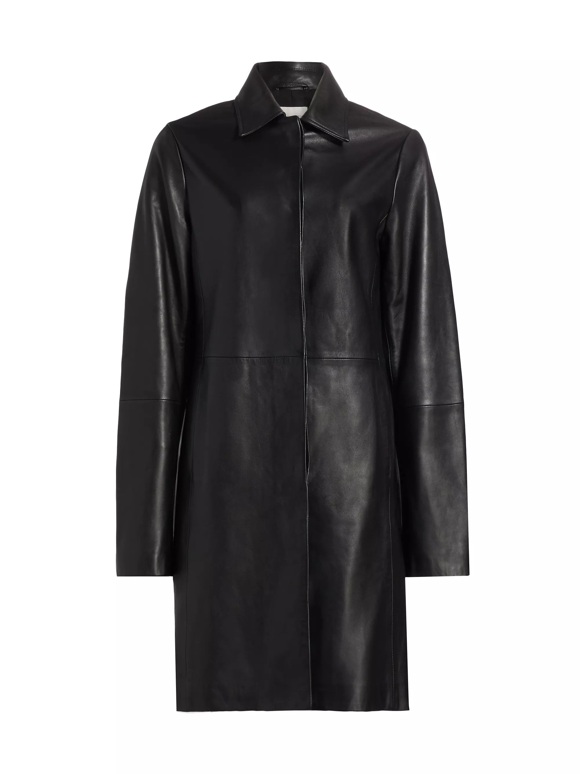 Leather Knee-Length Coat | Saks Fifth Avenue