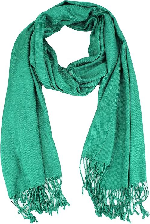 Paskmlna Large Solid Color Pashmina Shawl Wrap Scarf 80" X 27" | Amazon (US)