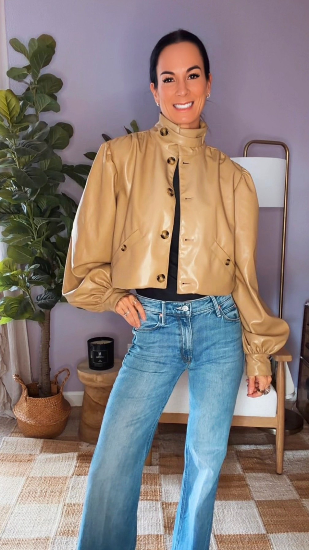 GRWM for a little dive bar hopping 🖤
As a self-proclaimed denim connoisseur, I don’t say this lightly… these jeans are no disappointment. The fit, the wash, the way they move—obsessed.
And this cropped faux leather jacket? The perfect cool-girl layer and it’s on sale. Casual, edgy, and ready for whatever the night brings.

Wearing size 23, XS tee and S jacket 

#NicoleColeeStyle
#DenimConnoisseur
#GRWM
#CasualCool
#WeekendStyle



#LTKOver40 #LTKSeasonal #LTKGiftGuide