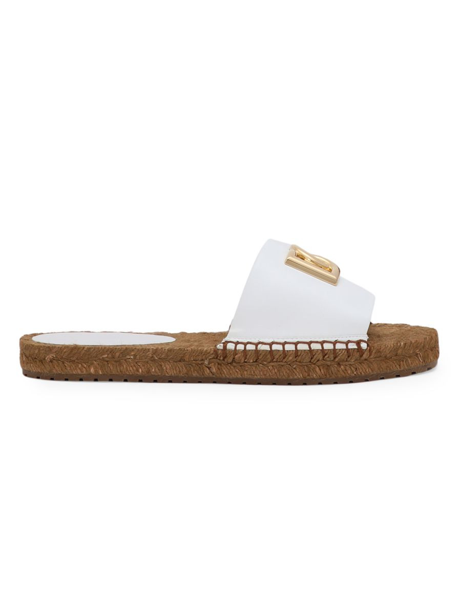 Dolce&Gabbana DG Leather Espadrille Sandals | Saks Fifth Avenue | Saks Fifth Avenue