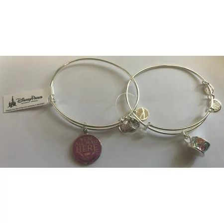 Disney Alex and Ani Fantasyland Teacup Set of 2 Bangle Silver Finish New | Walmart (US)