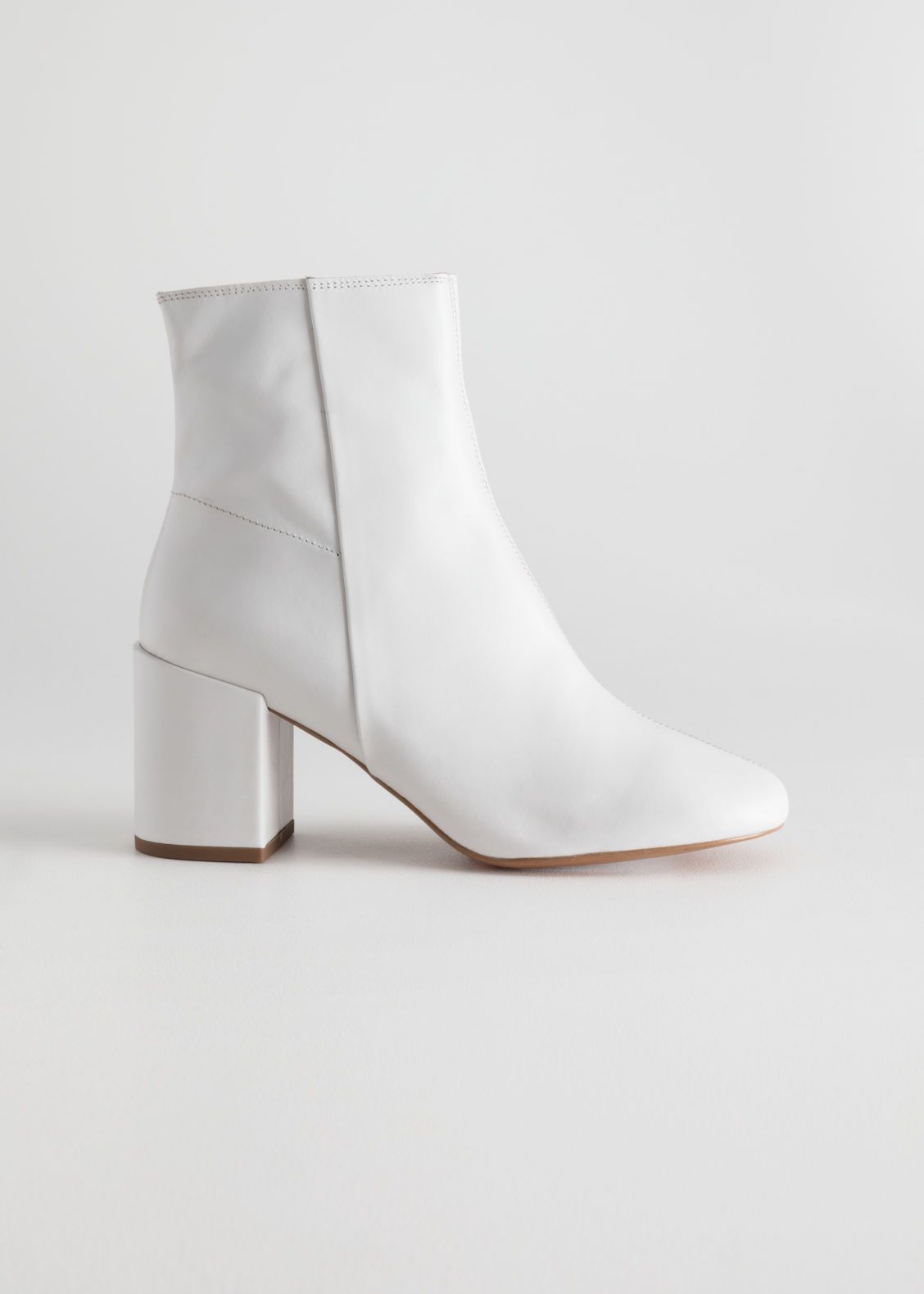 Leather Ankle Boots - White | & Other Stories (EU + UK)