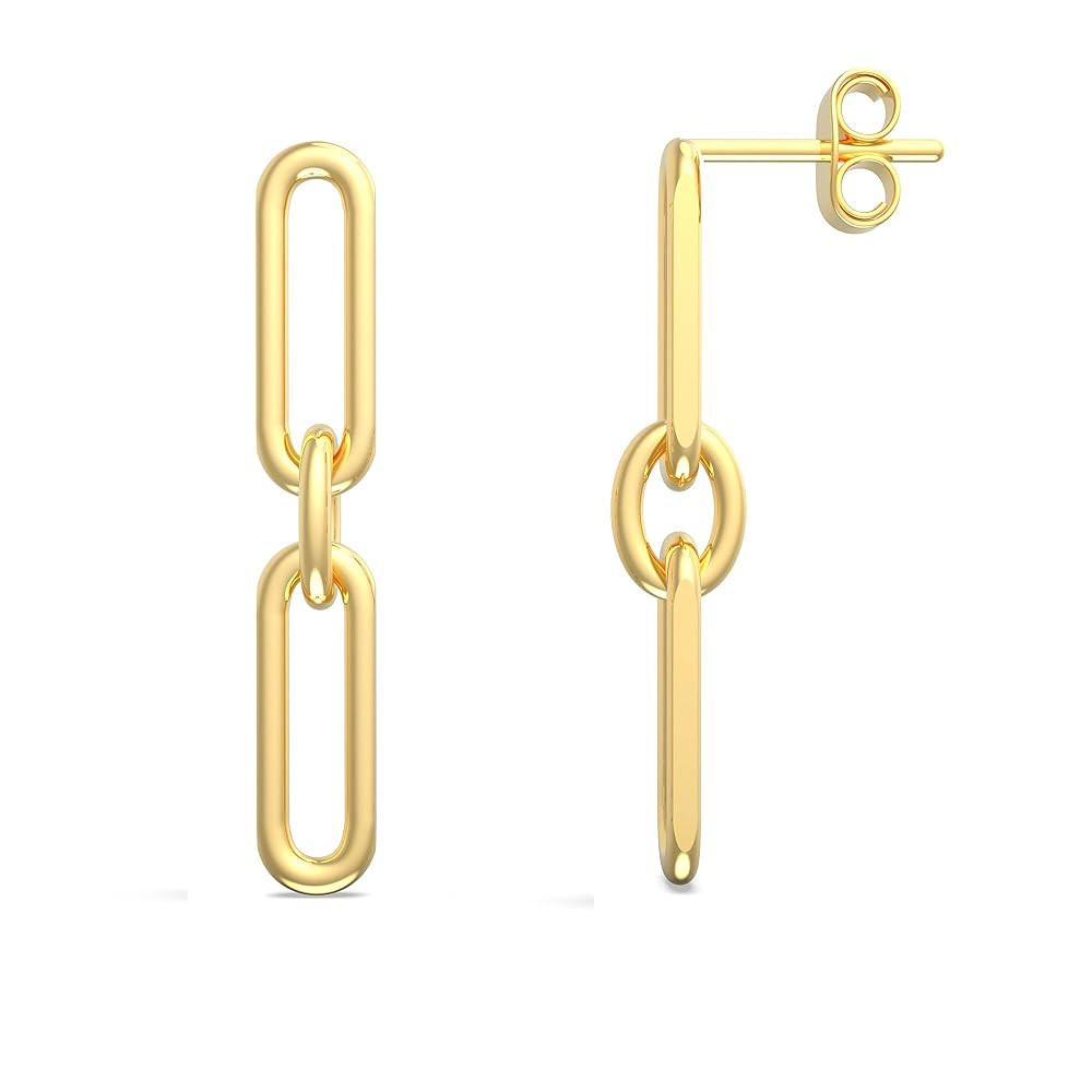 LeCalla 925 Sterling Silver Italian Link Drop Dangle Earrings for Women Long Link Paperclip Link-... | Amazon (US)