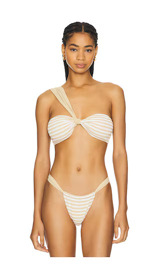 Maiori Top in Beige & White Stripe | Revolve Clothing (Global)