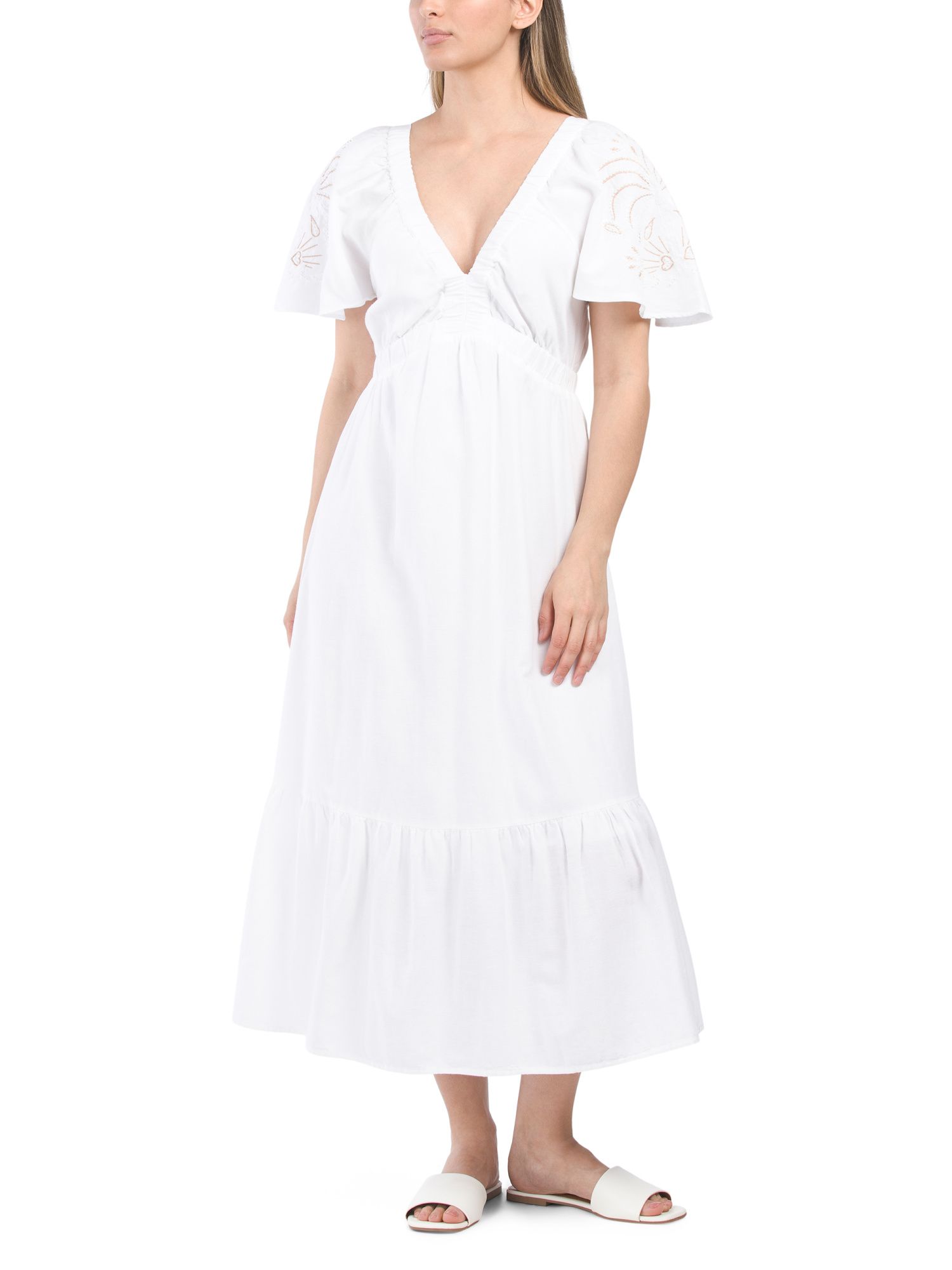 Short Sleeve V-neck Maxi Dress | Casual Dresses  | Marshalls | Marshalls