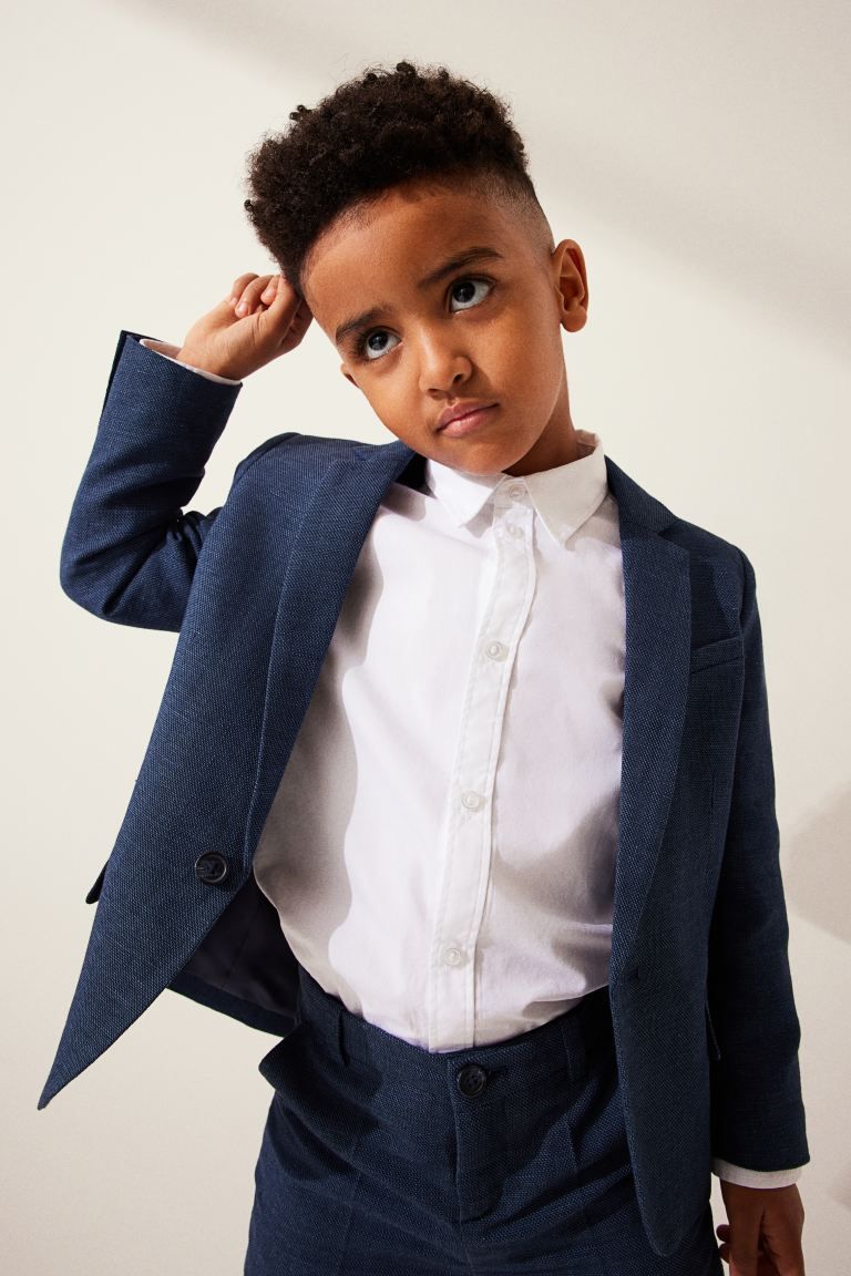 Single-breasted Jacket - Navy blue - Kids | H&M US | H&M (US + CA)