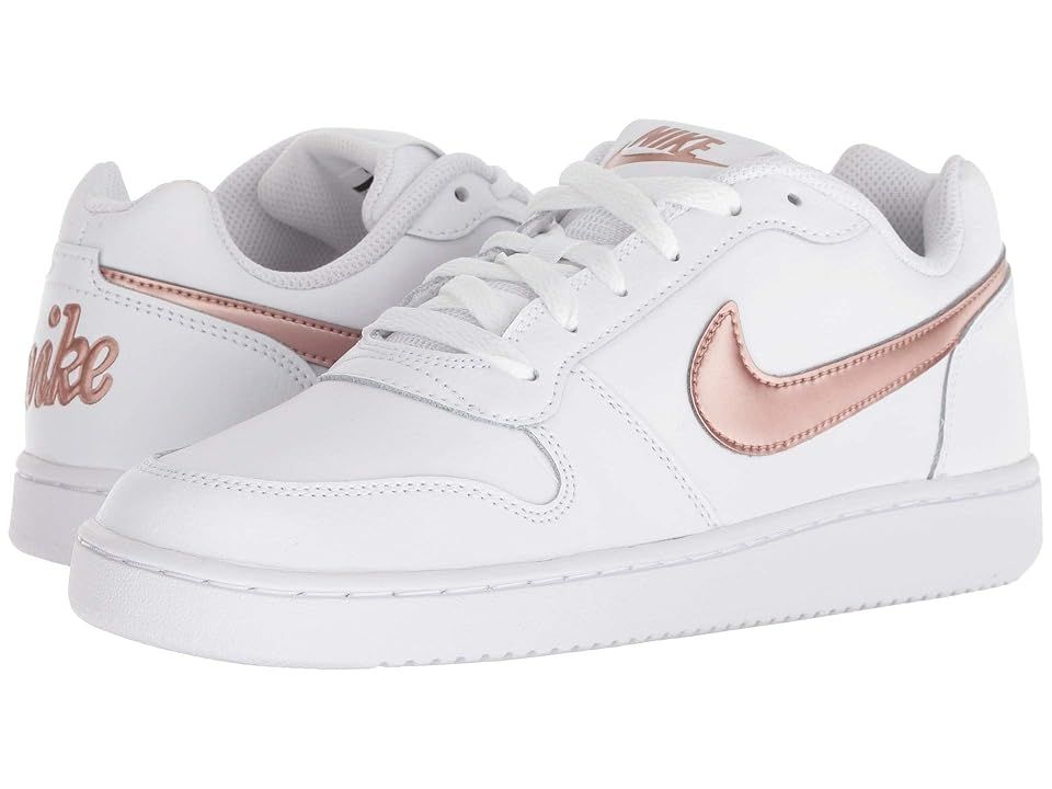 Nike Ebernon Low (White/Metallic Red Bronze) Women's Shoes | Zappos