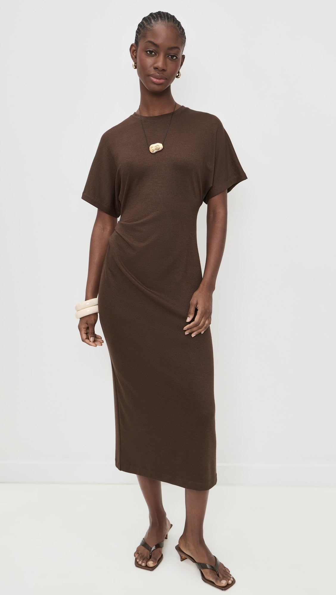 Short Sleeve Side Rouche Dress | Shopbop