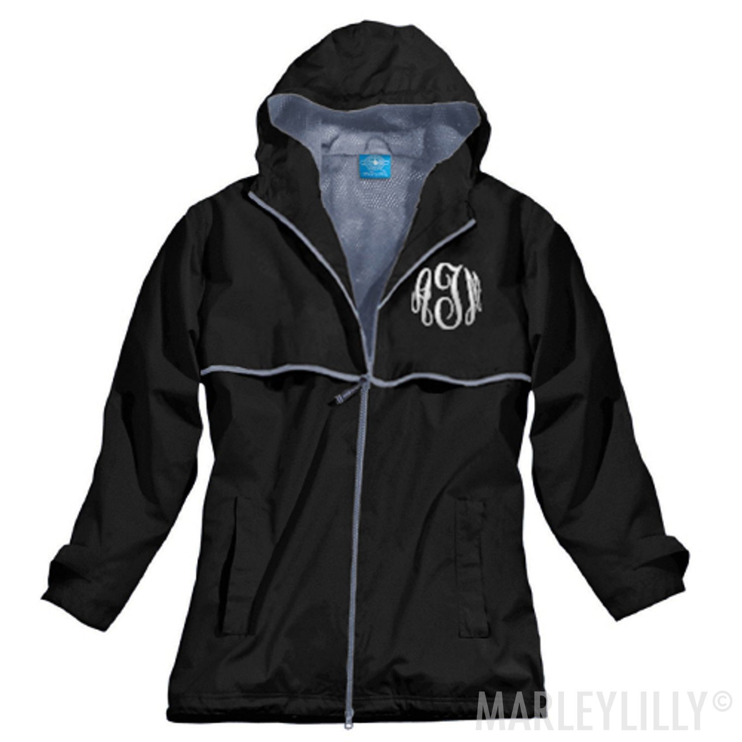 Monogrammed New England Rain Jacket | Marleylilly