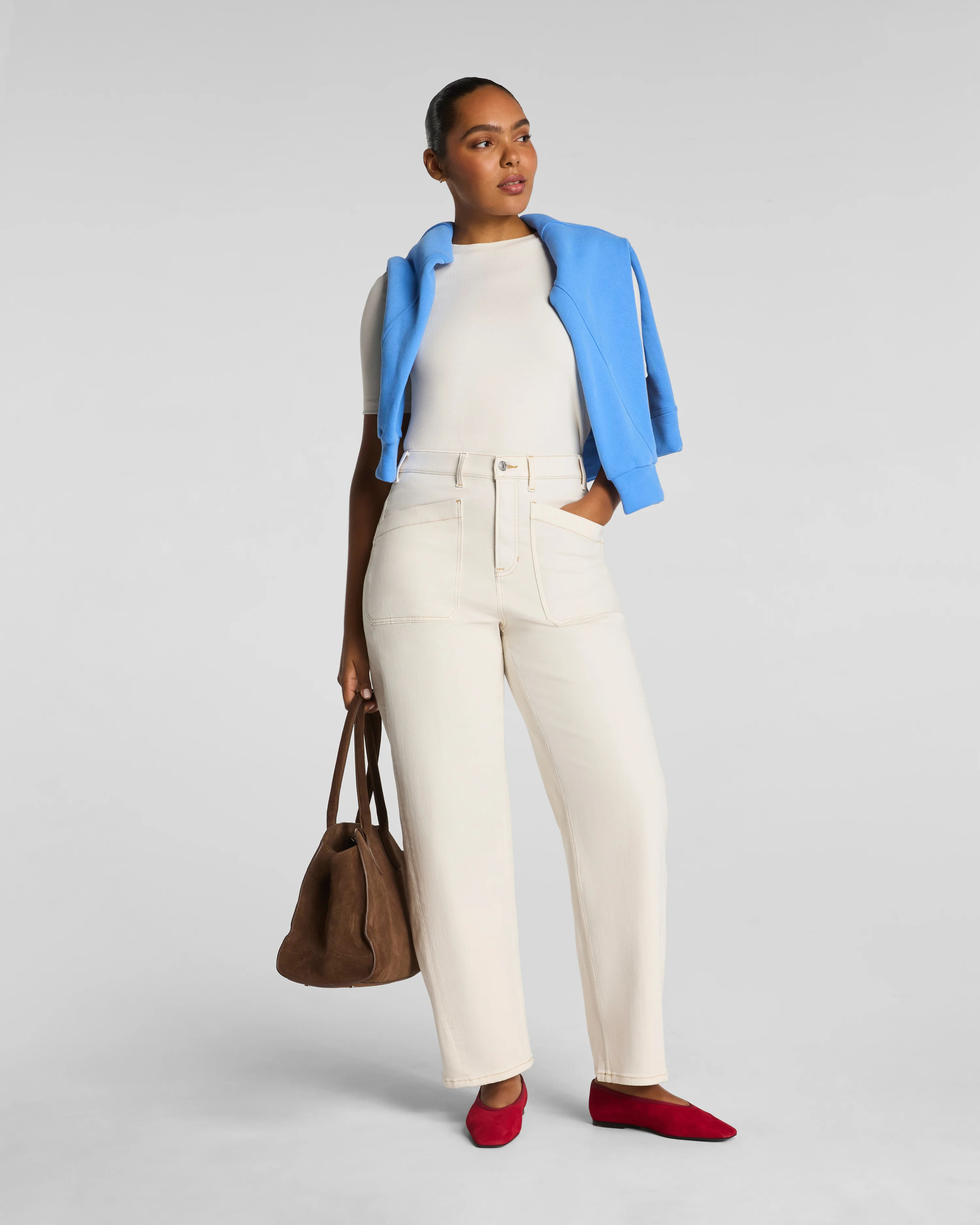 SPANXshape™ Authentic 360Utility Barrel Leg Jeans | Spanx