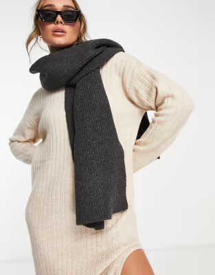 ASOS DESIGN - Écharpe en maille - Anthracite | ASOS (Global)