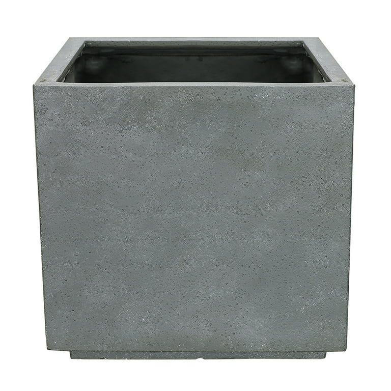 Dave & Jenny Marrs for Better Homes & Gardens Mason Gray Square Resin Planter, 12in L x12in W x 1... | Walmart (US)