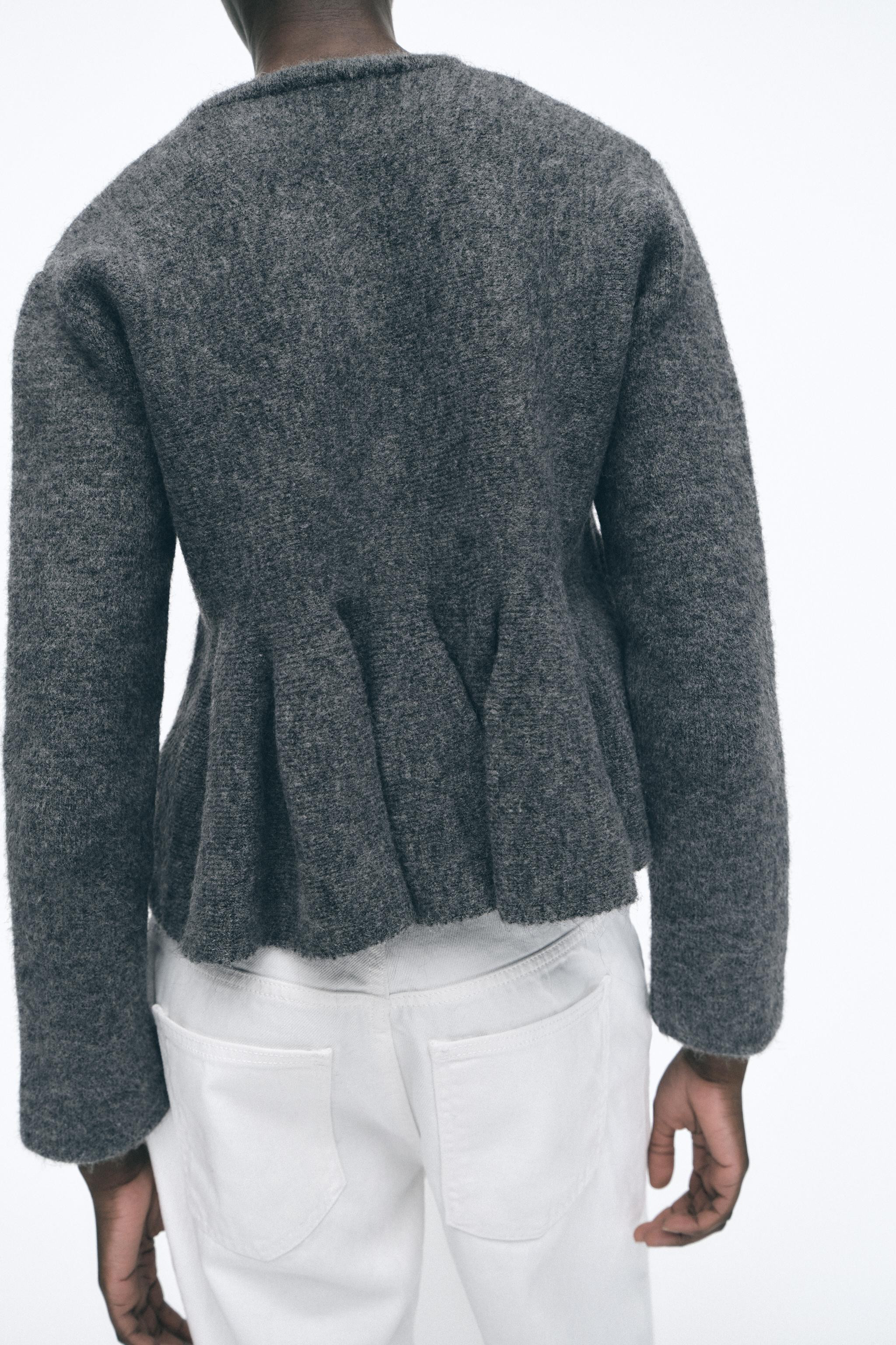 KNIT PEPLUM CARDIGAN | Zara UK