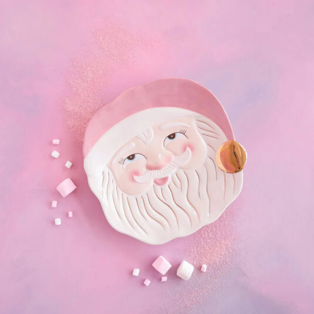 Pink Papa Noel Platter | Pink Antlers