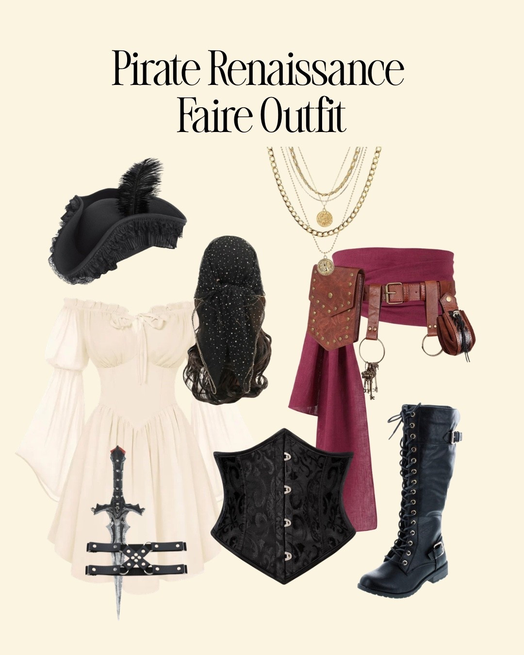 ⚔️ Channeling my inner pirate queen. This Renaissance Faire outfit mixes a classic peasant dress with a black corset, tall lace-up boots, a tricorn hat, belt pouch, layered necklaces, and all the accessories you need for the perfect pirate-inspired Ren Faire look. Everything is linked here! 🏴‍☠️✨

Pirate Renaissance Faire • Pirate Outfit • Renaissance Faire • Ren Faire • Renaissance Festival • Piratecore • Medieval Fashion • Fantasy Fashion • Amazon Finds • LTK

#LTKStyle #LTKFinds #LTKFashion #RenaissanceFaire #RenFaire #PirateOutfit #Piratecore #FantasyFashion #AmazonFashion #AmazonFinds #FestivalStyle #MedievalFashion