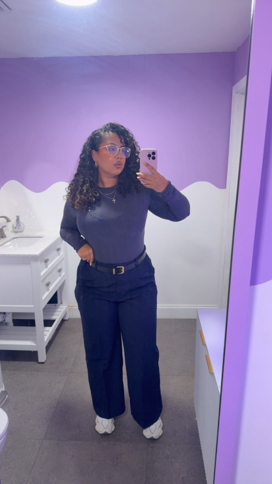 Amazon Basics

Thin long sleeve top and relaxed trousers. 

#LTKWorkwear #LTKMidsize #LTKTall