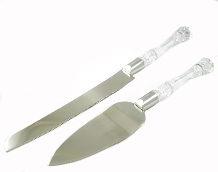 Lassos Boutique 2-Piece Acrylic Faux Handle Cake Server and Knife Set for Wedding Cake, Thanksgiv... | Amazon (US)