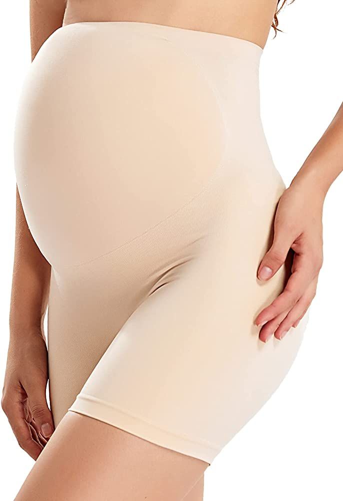 Gratlin Women's Seamless Maternity Shapewear for Dresses Pregnancy Shorts Panties High Waist Mid-... | Amazon (US)