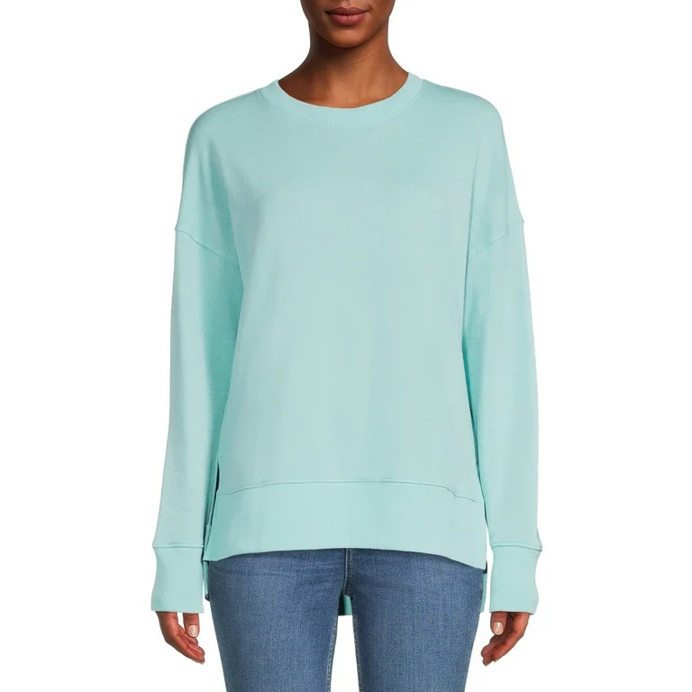Time and Tru Women's Garment Wash Sweatshirt | Walmart (US)