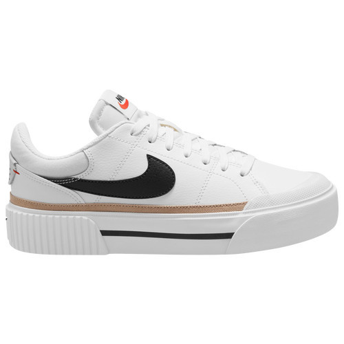 Nike Womens Nike Court Legacy Lift - Womens Training Shoes White/Black/Orange Size 8.0 | Champs Sports