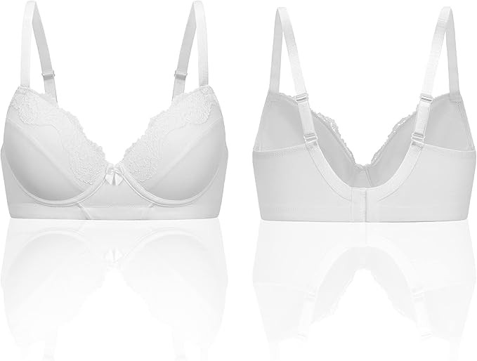 Women's Non-Wired, Cotton T-Shirt Bra, Padded Cotton Bra Soft for Everyday Wear Situable for Mate... | Amazon (US)