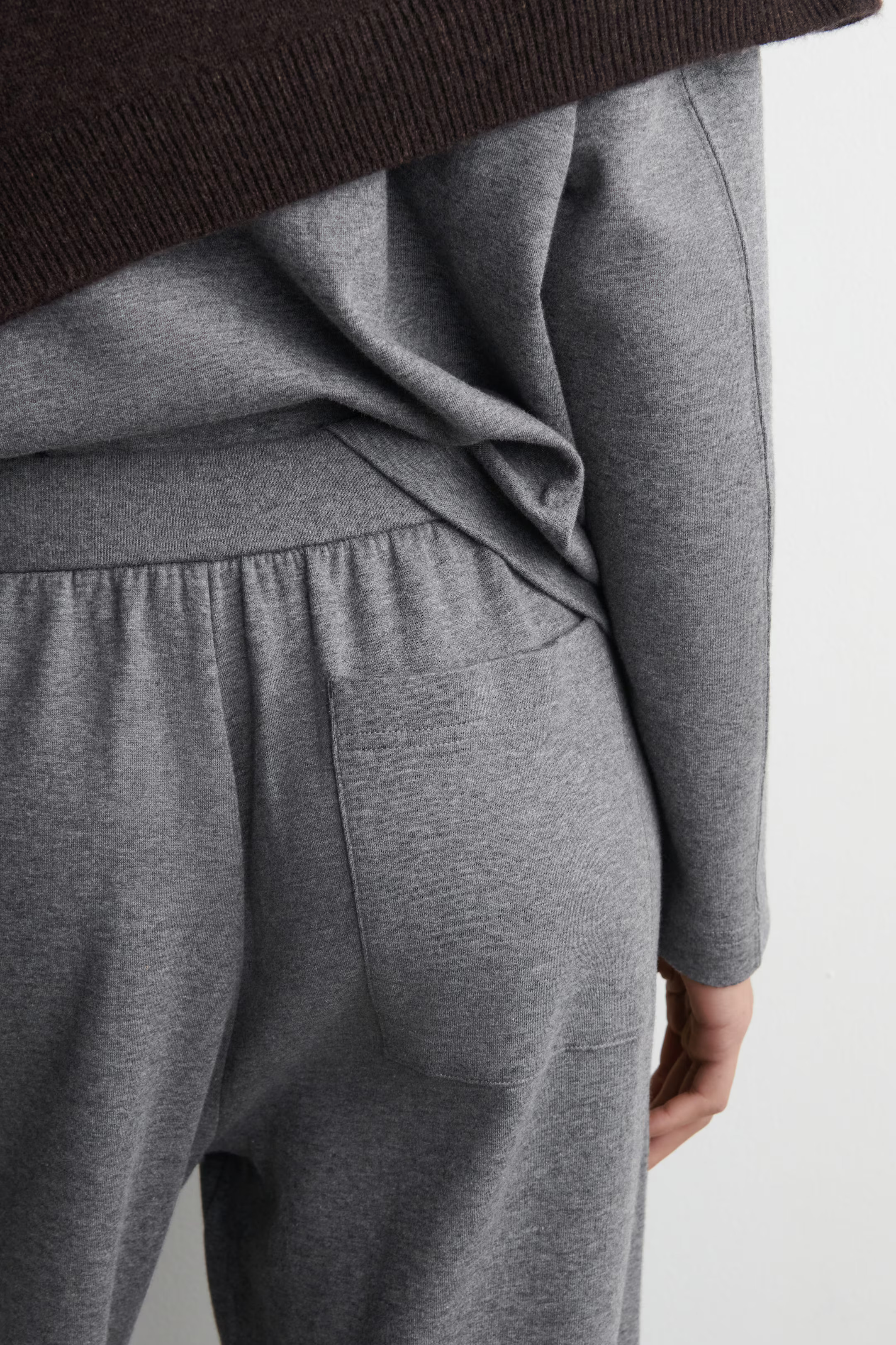 WIDE-LEG COTTON JOGGERS - GREY MÉLANGE | COS GB | COS UK