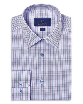 Trim Fit Poplin End on End Check Dress Shirt | Bloomingdale's (US)