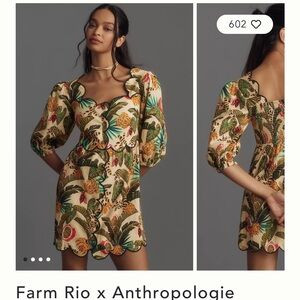 Farm Rio + Anthropologie Scallop Square Neck Dress | Poshmark