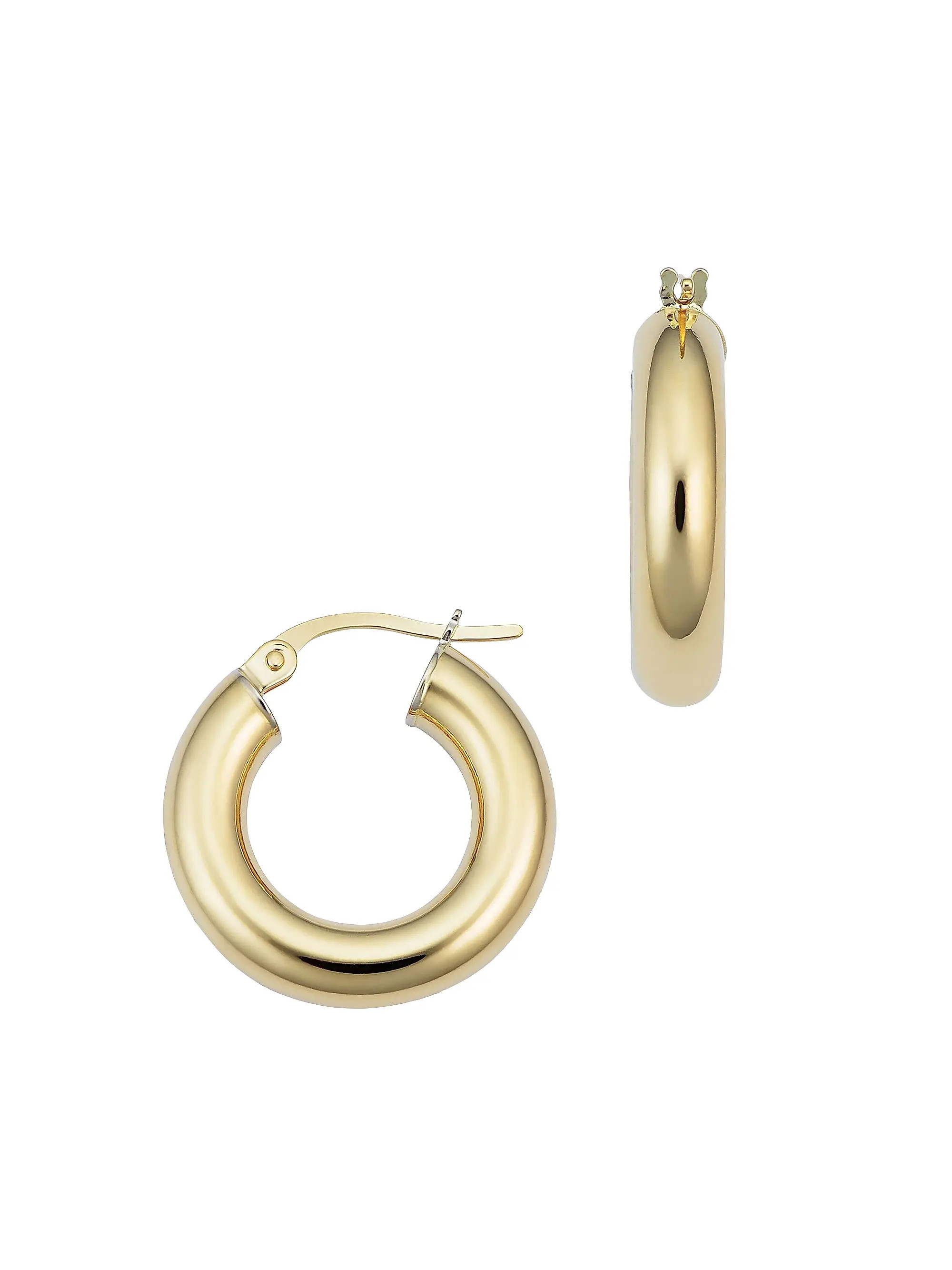 14K Yellow Solid Gold Everything Bold Hoops | Saks Fifth Avenue
