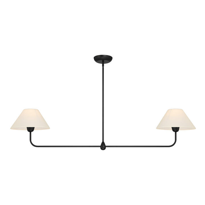 Holden 2-Shade Linear Pendant, Matte Black | Lights.com