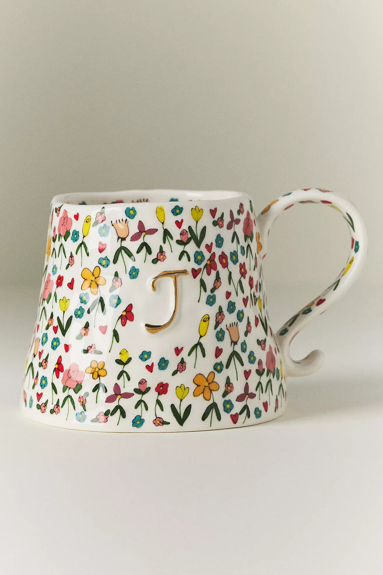 The Mud Fairy Stoneware Monogram Mug | Anthropologie (US)