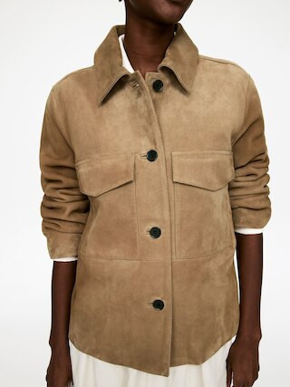 Suede Jacket – Beige – Women – ARKET GB | Arket UK