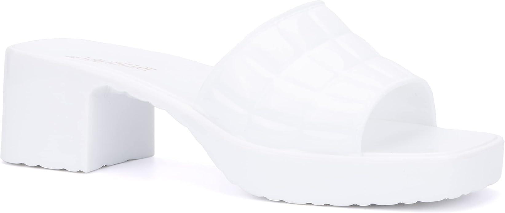 Olivia Miller Women’s Fashion Ladies Shoes, PVC Jelly Geli Single Open Toe Strap, Trendy Casual... | Amazon (US)